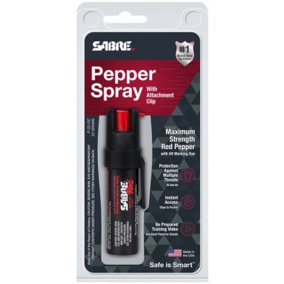 Sabre Red Obranný sprej Compact s klipem Černá – Zboží Dáma