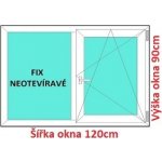 Soft Dvoukřídlé plastové okno 120x90 cm FIX+OS – Zbozi.Blesk.cz