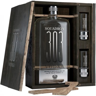 Squadron 303 vodka 40% 0,7 l (dárkové balení 2 sklenice) – Zbozi.Blesk.cz