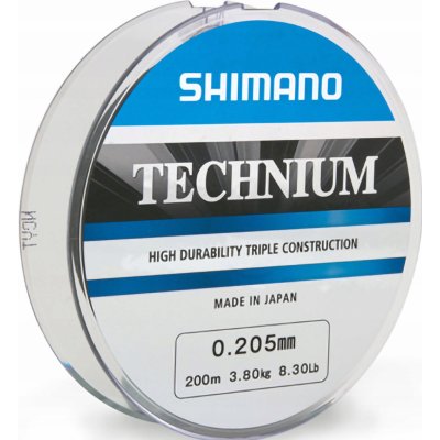 Shimano Technium Tmavá 200m 0,25mm 6,1kg – Zboží Mobilmania