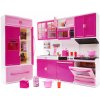 Výbavička pro panenky FunPlay FP-6117 Plastová kuchyňka pro panenky 31x13,5x6 cm růžová