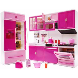 FunPlay FP-6117 Plastová kuchyňka pro panenky 31x13,5x6 cm růžová