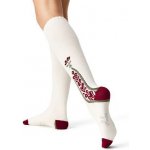 Vlnka Podkolenky s ovčí vlnou Merino folklór červená – Zboží Dáma