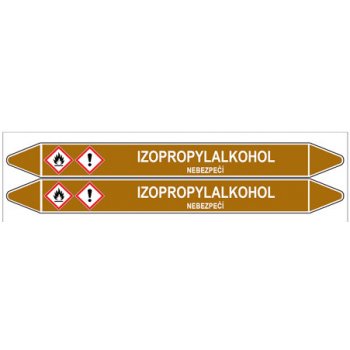 Značení potrubí, izopropylalkohol,2 ks, 450 × 52 mm