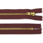 Kovový zip no.3 nerozepínací 14cm vínový (zlaté zoubky) YKK – Hledejceny.cz