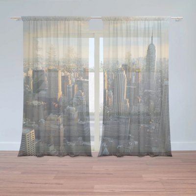 Sablio Záclony New York Skyline: 2ks 150x250cm – Hledejceny.cz