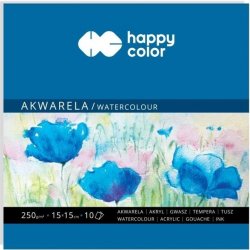 Happy Color Blok akvarel 15x15cm 250g/10arch