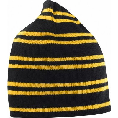 Result Winter Essentials oboustranná ohrnovací čepice z pleteniny černá žlutá – Hledejceny.cz