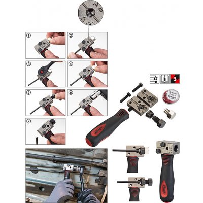 AHProfi TJ2126 Pertlovací sada na brzdové trubky O 4,75 mm – Hledejceny.cz