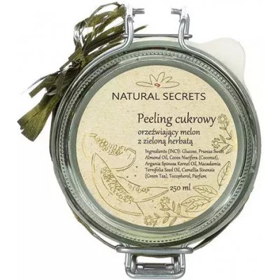 Natural Secrets cukrový peeling Svěží meloun se zeleným čajem 250 ml – Zboží Dáma