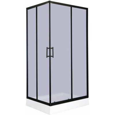 Savana Veduta Juna 100x70 sprchový kout s vaničkou, black – Zboží Dáma