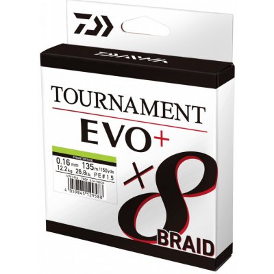 Daiwa šňůra Tournament Braid X8 EVO+ 135m 0,26mm Dark Green