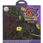 Kreativní sada na vyškrabování Zoo 19,5 x 19,5 cm 4 ks – Zboží Dáma