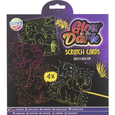 Kreativní sada na vyškrabování Zoo 19,5 x 19,5 cm 4 ks – Zboží Dáma