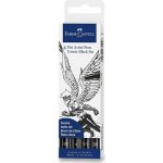 Faber-Castell 6719 Popisovač Pitt Artist Pen Comic černé 4 ks – Zboží Mobilmania