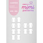 Dámský střih na tričko Harper 6v1, el. formát | MIMI patterns - síť XXS - 5XL (A4) domácí tisk – Hledejceny.cz