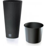 Prosperplast RATO TUBUS Květináč 20x38,1 cm ratan antracit – Hledejceny.cz