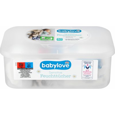 Babylove vlhčené ubrousky sensitive v boxu 80 ks – Hledejceny.cz