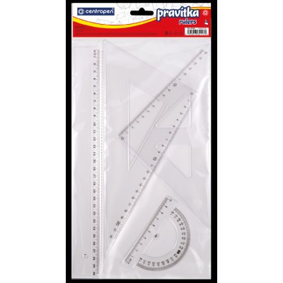 Centropen Sada pravítek 4ks transparentní – Zboží Živě