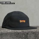 Thrasher Flame Logo 5-Panel Hat Black