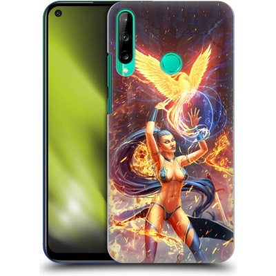 Zadní obal pro mobil Huawei P40 Lite E - HEAD CASE - Fantasy kouzelnice a Fénix (Plastový kryt, obal, pouzdro na mobil Huawei P40 Lite E - Christos Karapanos - Zlatá Magie)