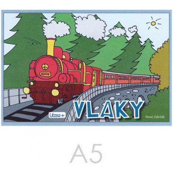 Omaľovánka A5 Litera Vlaky