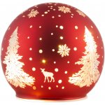MagicHome Koule sklo, červená, 10xLED teplá bílá, 12x11 cm, 3xAA – Hledejceny.cz