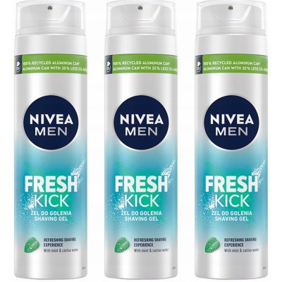 Nivea Men osvěžující gel na holení Fresh Kick (Shaving Gel) 200 ml – Zboží Mobilmania