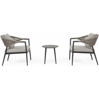 Bizzotto Millor zahradní lounge set zelená/hnědá/šedá 69 cm, 77 cm, 75 cm – Hledejceny.cz