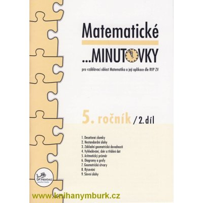 Matematické minutovky pro 5. ročník/ 2. díl - 5. ročník - Hana Mikulenková, Josef Molnár – Hledejceny.cz