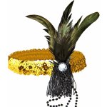 Flapper čelenka s peřím zlatá – Hledejceny.cz