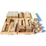 Montessori kompletní sada zlatého perlového materiálu – Zboží Dáma