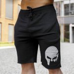 Iron Aesthetics pánské teplákové kraťasy Skull black Černá – Zboží Mobilmania