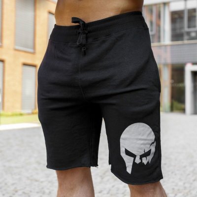 Iron Aesthetics pánské teplákové kraťasy Skull black Černá – Zboží Dáma