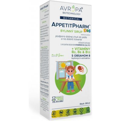 Avropa AppetitPharm KIDS bylinný sirup 200 ml – Hledejceny.cz