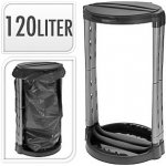 Excellent KO-Y54910060 Plastový stojan s poklopem na pytle 120 l černý – Zboží Dáma
