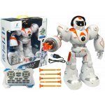 LEAN Toys 4261 Interaktivní RC robot s vystřelovacími projektily, oranžový – Zboží Dáma