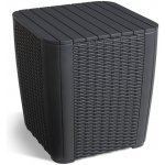 KETER Stůl zahradní s úložným boxem LUZON 43 x 57cm grafit – Zboží Dáma