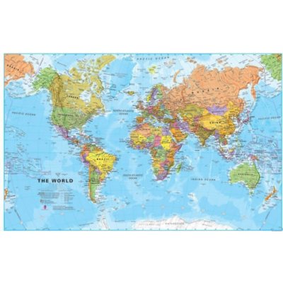 Svět -obří- politické rozdělení - 1:20 000 000