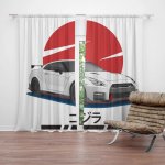 Sablio Závěs Nissan GTR 35 Japonské slunce: 2ks 140x250cm – Hledejceny.cz