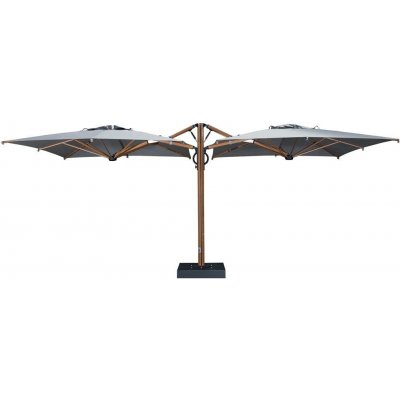 Scolaro Dvojitý boční slunečník Dual T, Scolaro, 700x350 cm, rám lakovaný hliník Starwhite, potah akryl 350 g/m2, Natural – Hledejceny.cz