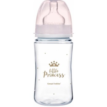 Canpol babies Lahev se širokým hrdlem Royal Baby růžová 35/234_PIN 240ml