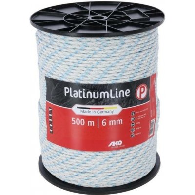 AKO Ohradníkové lanko PlatinumLine bílé modré 6mm 500m – Hledejceny.cz