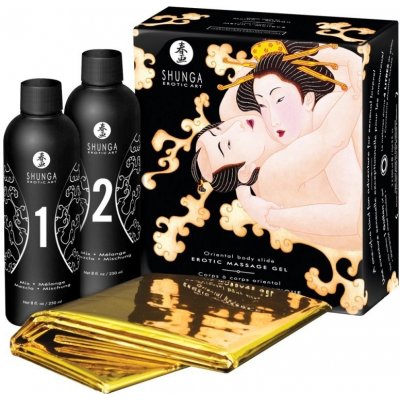 Shunga Oriental Body-to-Body Massage Melon & Mango 2 x 250 ml