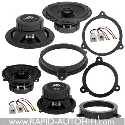 ESX Audio Horizon HZ62 + HZ52 přední + zadní s redukcemi – Zboží Živě