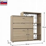 Kondela Botník výklopný bílá IZABELA – Zboží Mobilmania