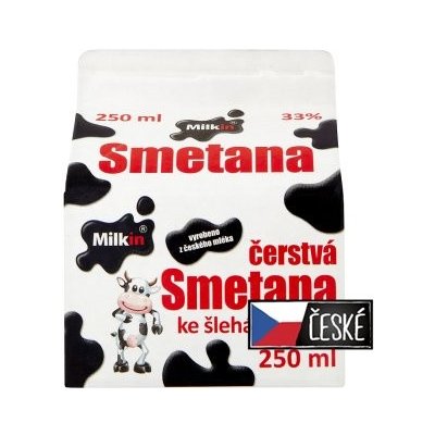 Milkin Čerstvá smetana ke šlehání 33% 250 ml