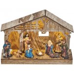 Emos LED dřevěná dekorace vánoční betlém 5 LED 19cm 3×AA časovač teplá bílá DCWW14 – Sleviste.cz