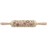 Váleček dřevo Dekor 20/38 cm VLOČKA puntík – Hledejceny.cz