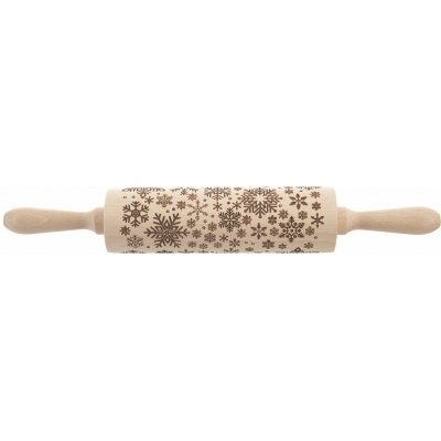 Váleček dřevo Dekor 20/38 cm VLOČKA puntík – Hledejceny.cz